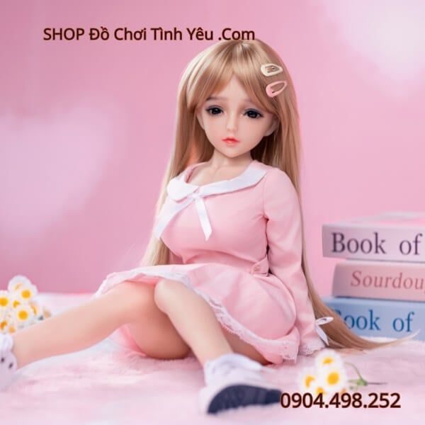 Búp Bê Tình Dục Mini Cô Em Gái Nhỏ Váy Hồng Xinh Dễ Thương