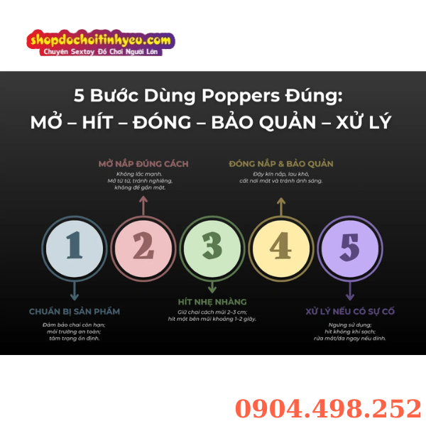 Hướng dẫn dùng popper an toàn, hít nhẹ và đúng cách