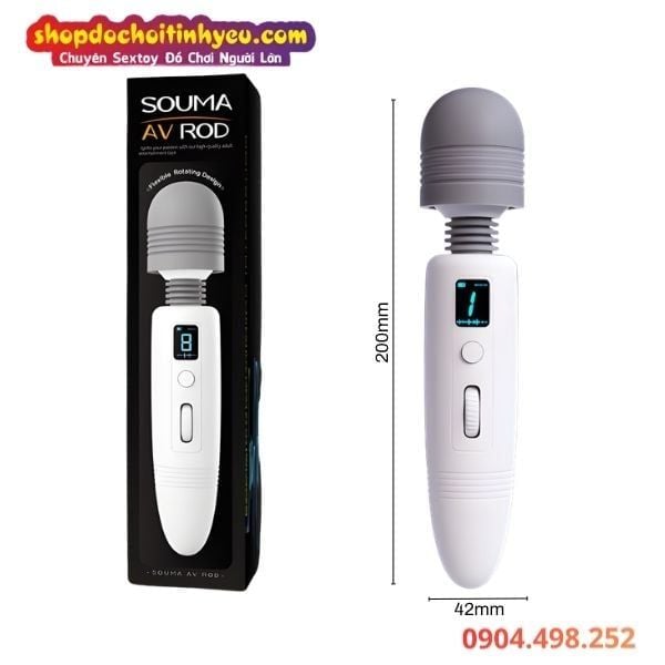 Chày Rung Mạnh 10 Tần Số Kích Thích Sâu Kèm Tỏa Nhiệt SOUMA