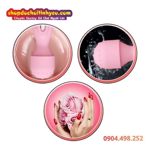 Chày Rung Mini Đầu To Có Hạt Nổi Kích Thích Mạnh Mẽ HI AV BAR
