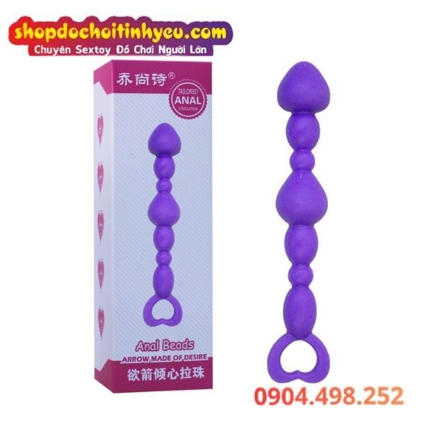 Chuỗi Hạt Silicone Kích Thích Khoái Cảm Hậu Môn ANAL BEADS