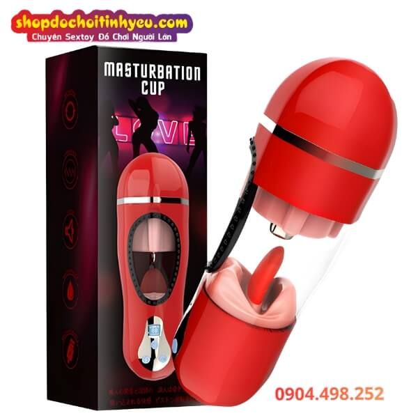 Cốc Thủ Dâm Đa Năng Có Lưỡi Liếm Quy Đầu MASTURBATION CUP