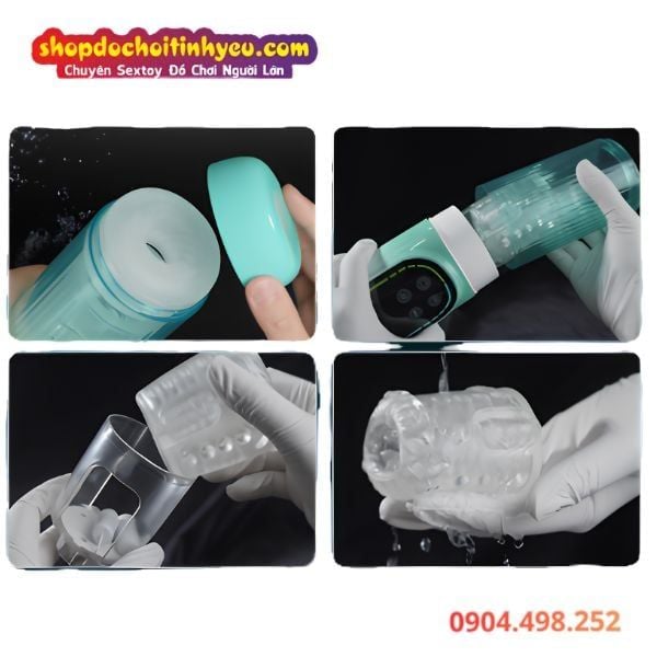 Cốc Thủ Dâm Đa Chức Năng Tích Hợp Liếm Hút Dương Vật Cực Phê