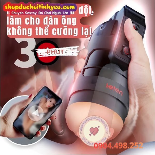 Cốc thủ dâm Leten cho nam trái lựu đạn điều khiển qua app