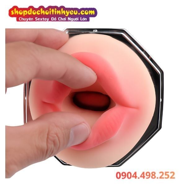 Cốc thủ dâm 2 đầu miệng âm đạo cảm biến rung động hít tường