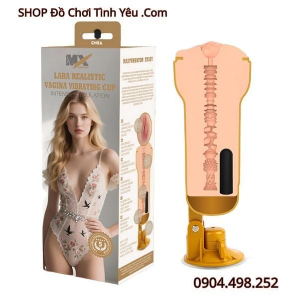 Cốc Thủ Dâm Mô Phỏng Âm Đạo Giả Rung Có Đế Hít MX SIGNATURE