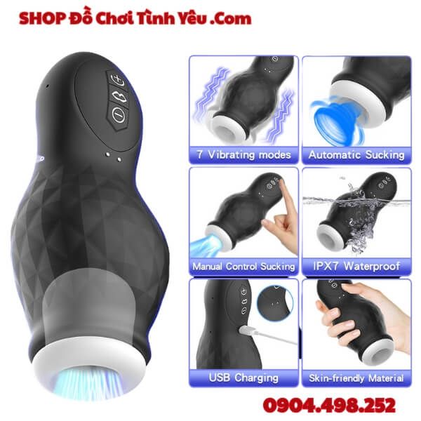 Cốc Thủ Dâm Rung Hút Tự Động Siết Chặt Cực Phê TRAINING CUP
