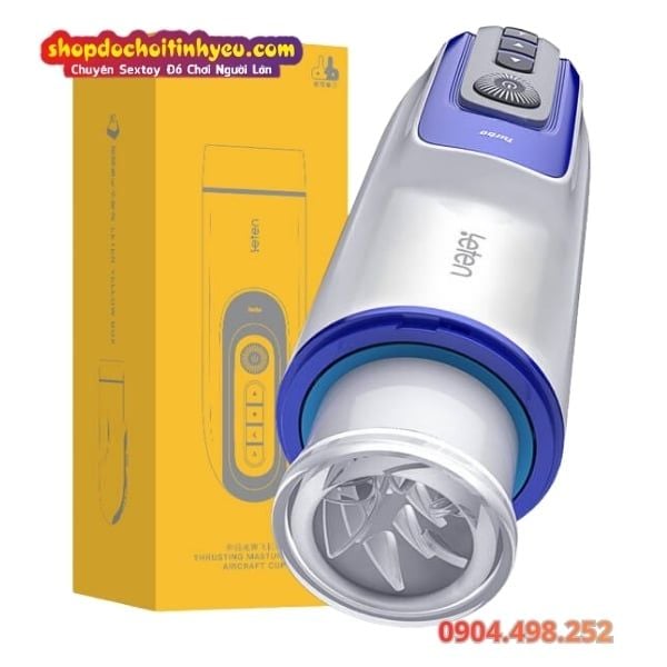 Cốc Thủ Dâm Rung Thụt Tự Động Sưởi Ấm Phát Âm Thanh LETEN