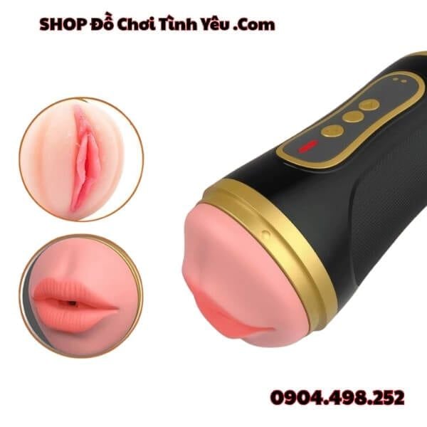 Cốc Thủ Dâm Tự Động Hai Đầu Miệng Và Âm Đạo Rung Hút Lên Đỉnh