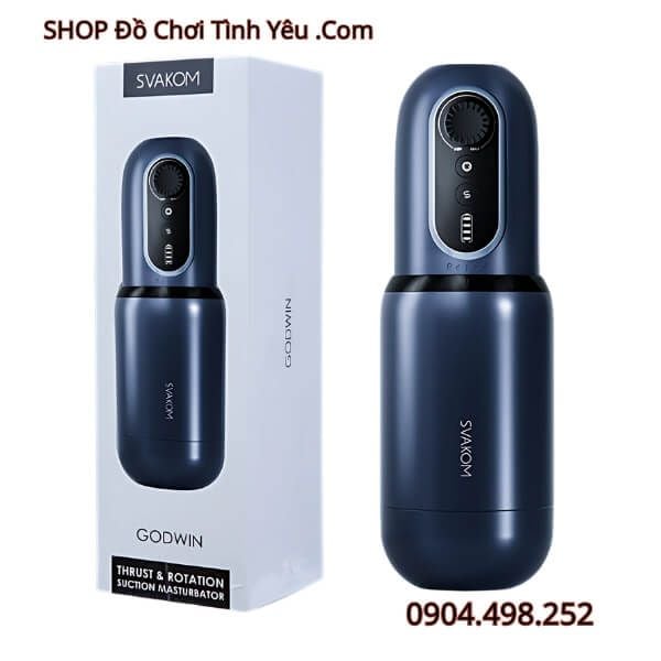 Cốc Thủ Dâm Tự Động Hút Xoay Thụt Kèm Đế Hít SVAKOM GODWIN
