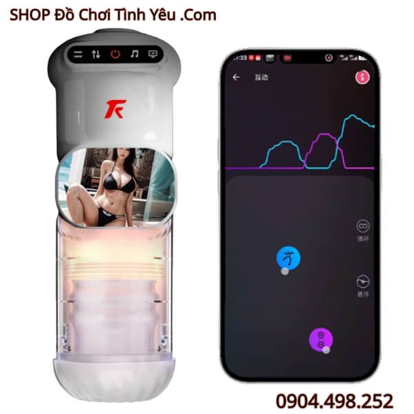 Cốc Thủ Dâm Tự Động Kèm Màn Hiển Thị Có Điều Khiển App UFO