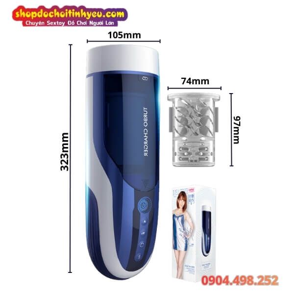 Cốc Thủ Dâm Xoay Dập Kèm Rên Rỉ Thông Minh TURBO CHARGER