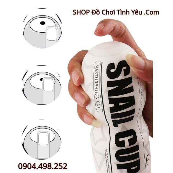 Cốc Tự Sướng Tùy Chỉnh Lực Hút Mạnh Nhẹ Bằng Tay SNAIL CUP