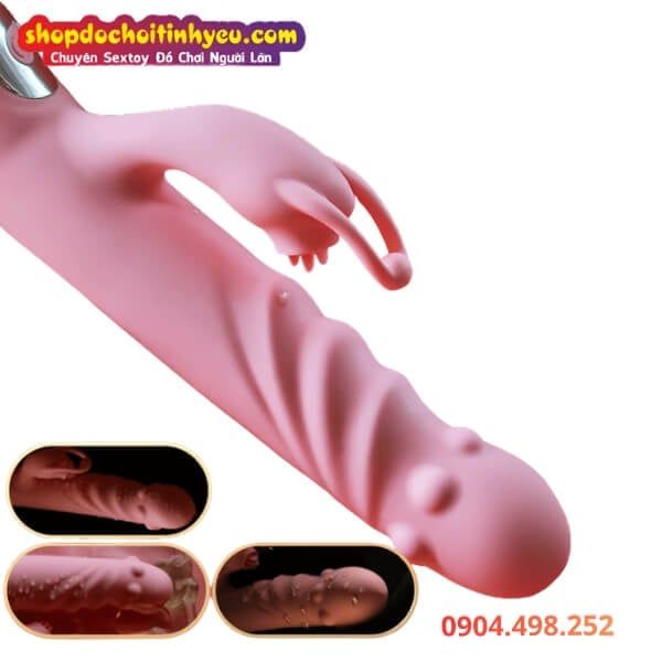 Cu Giả Cầm Tay Đa Năng Có 3 Lưỡi Liếm Kèm Nhánh Rung Tê Tái