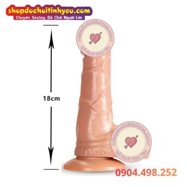 Cu giả không rung có đế hít tường TPE đủ size giá rẻ cho nữ