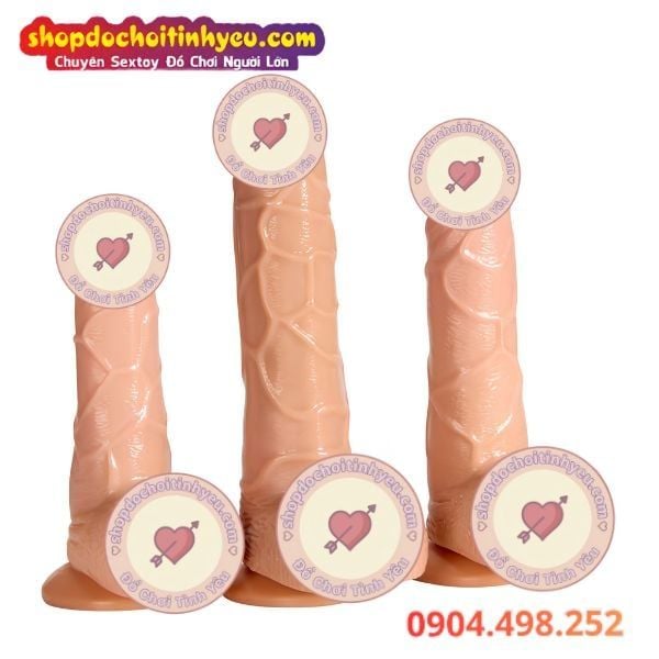 Cu giả không rung có đế hít tường TPE đủ size giá rẻ cho nữ