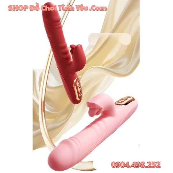 Cu Giả Cầm Tay Rung Thụt Liếm Mạnh Kèm Gia Nhiệt Thông Minh