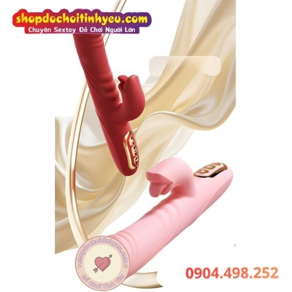Cu Giả Cầm Tay Rung Thụt Liếm Mạnh Kèm Gia Nhiệt Thông Minh