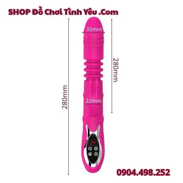 Cu Giả Cầm Tay Thụt Ngoáy Tỏa Nhiệt Kèm Đầu Phụ Rung Tai Thỏ