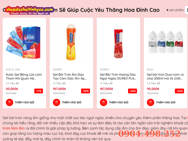 Gel bôi trơn làm ấm