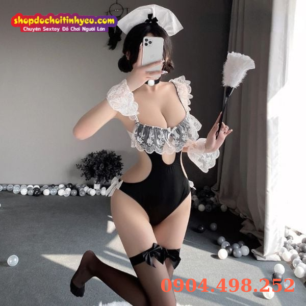 Đồ lót cosplay hầu gái hở bạo quyến rũ