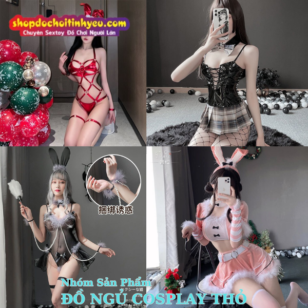 Đồ ngủ cosplay thỏ Bunny Girl sexy kết hợp ngây thơ và gợi cảm
