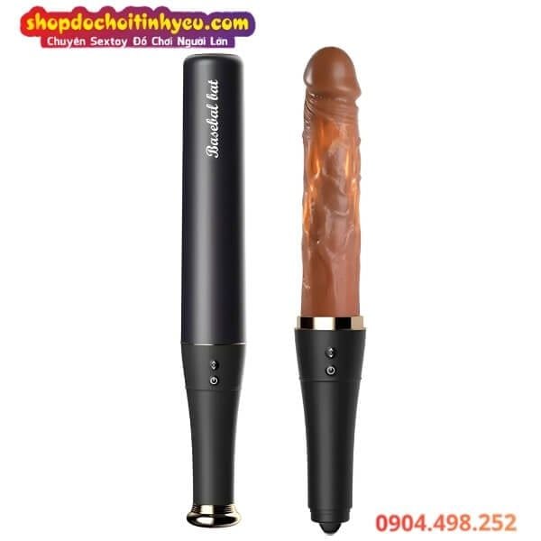 Dương Vật Giả 2 Đầu Rung Thụt Liếm Ngụy Trang Gậy Bóng Chày