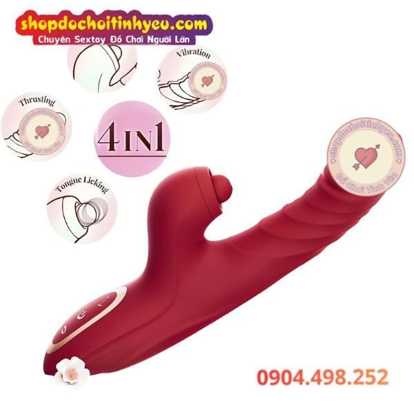 Dương Vật Giả Cầm Tay Rung Thụt Kèm Đầu Bi Tròn Gõ Mút Sướng