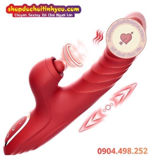 Dương Vật Giả Cầm Tay Rung Thụt Kèm Đầu Bi Tròn Gõ Mút Sướng