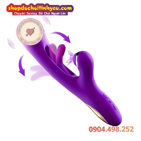 Dương Vật Giả Cầm Tay Rung Vỗ Kèm Đầu Mút Kích Thích Đa Điểm