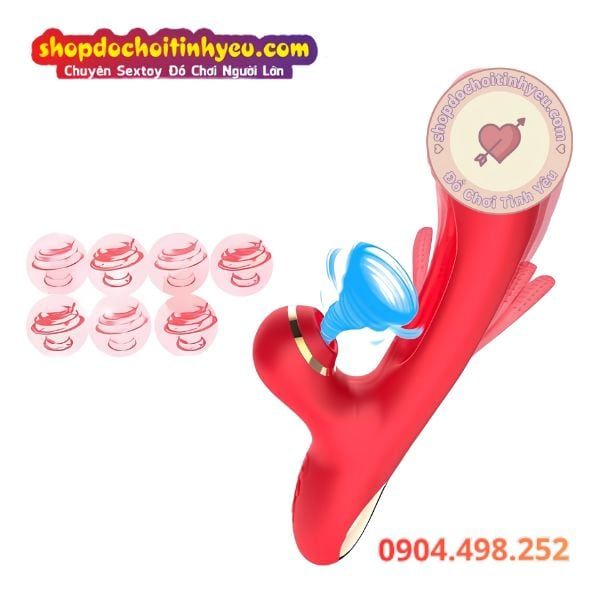 Dương Vật Giả Cầm Tay Rung Vỗ Kèm Đầu Mút Kích Thích Đa Điểm