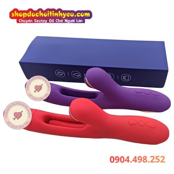 Dương Vật Giả Cầm Tay Rung Vỗ Kèm Đầu Mút Kích Thích Đa Điểm