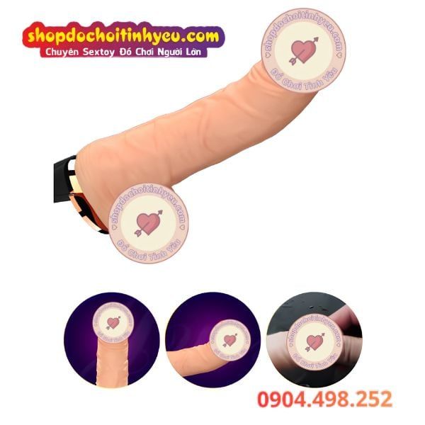 Dương Vật Giả Cầm Tay Có Gân Nổi Rung Thụt Sưởi Ấm SEX MASSAGE
