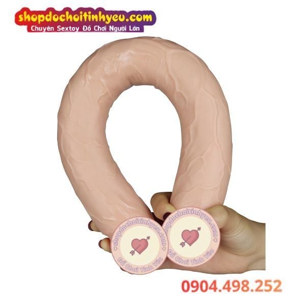 Dương vật giả dài 2 đầu to mềm dẻo cho cặp đôi đồng tính nữ