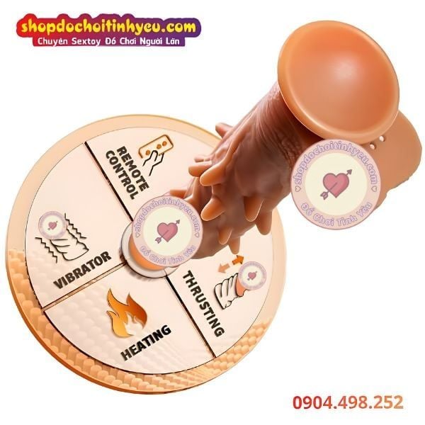 Dương Vật Giả Đế Hít Có Gai Rung Thụt Làm Ấm Điều Khiển Từ Xa
