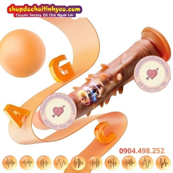 Dương Vật Giả Đế Hít Có Gai Rung Thụt Làm Ấm Điều Khiển Từ Xa