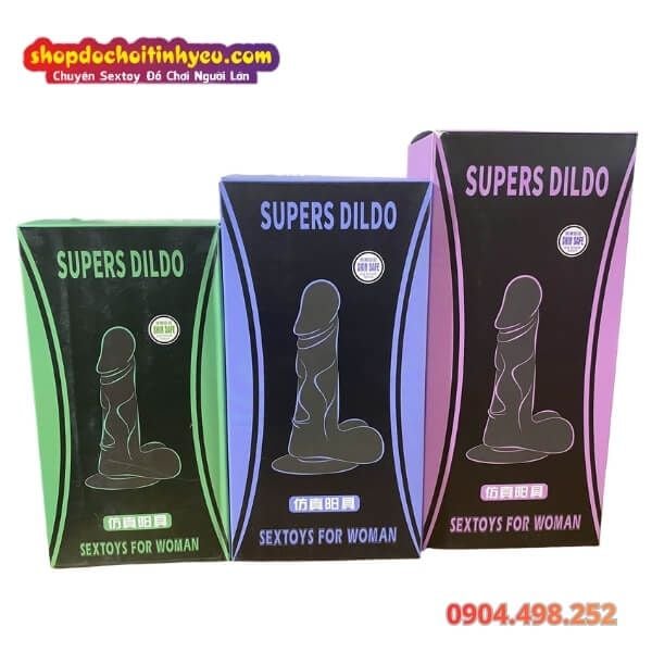 Dương Vật Giả Đế Hít Mềm Dẻo Mô Phỏng Giống Thật SUPERS DILDO