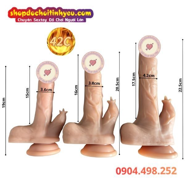 Dương Vật Giả Rung Thụt Ngoáy Cực Mạnh Có Lưỡi Liếm Điều Khiển Từ Xa