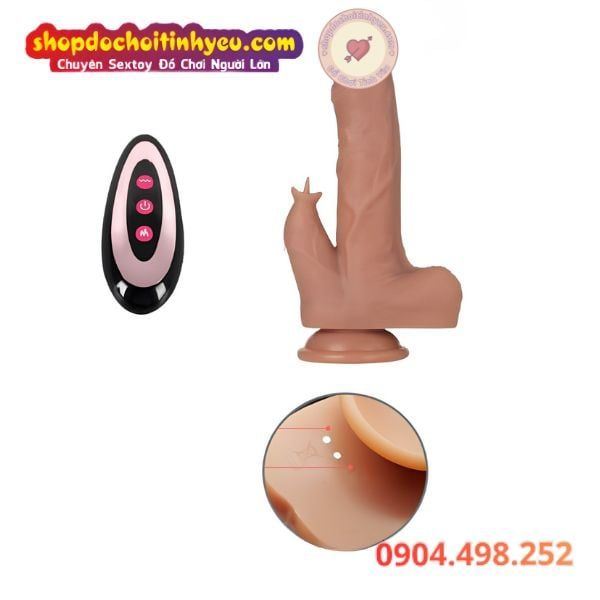 Dương Vật Giả Rung Thụt Ngoáy Cực Mạnh Có Lưỡi Liếm Điều Khiển Từ Xa