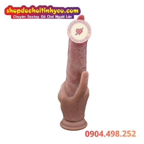 Dương Vật Giả Rung Liếm Đế Dạng Tay Cầm Có Đầu Phụ Ngón Tay