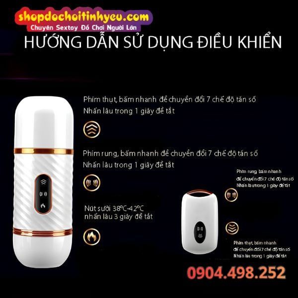 Dương vật giả dibe rung thụt tỏa nhiệt điều khiển từ xa
