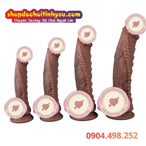 Dương Vật Giả Độ Vòng Bi Kèm Hạt Nổi Trên Thân Có Sưởi Ấm