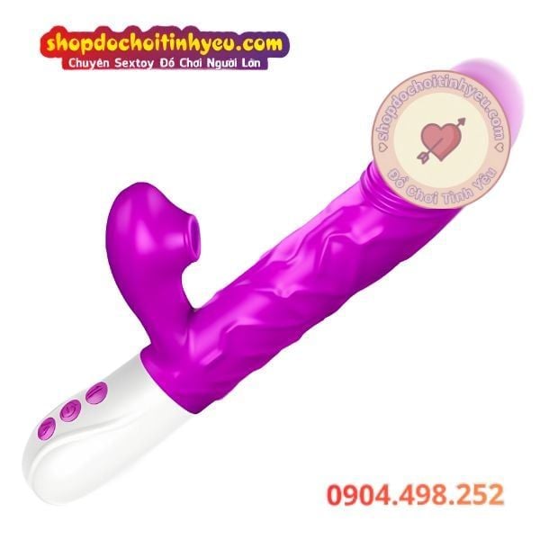 Dương Vật Giả Gân Nổi Rung Thụt Sưởi Ấm Kèm Đầu Mút FOX V20
