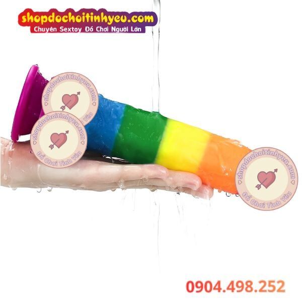 Dương vật giả hít tường màu sắc cầu vồng Prider Lovetoy