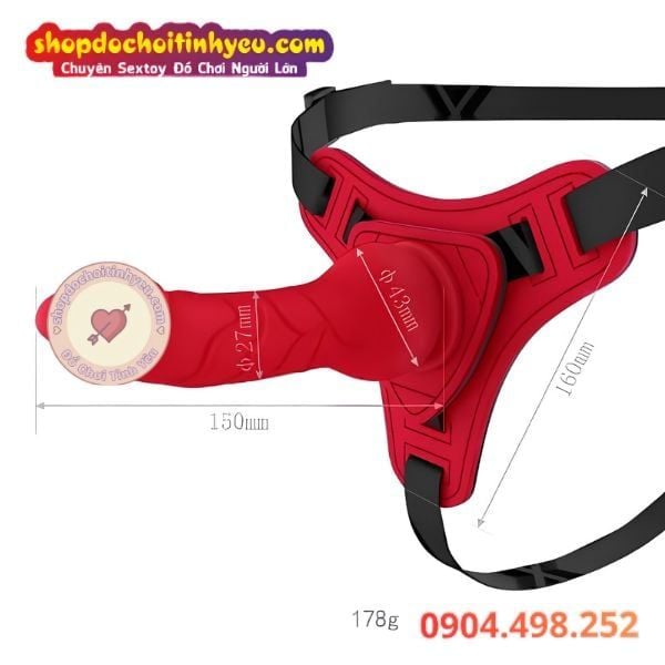 Dương Vật Giả Kèm Đai Đeo Có Thể Tháo Rời Cho Cặp Đôi Nữ Les