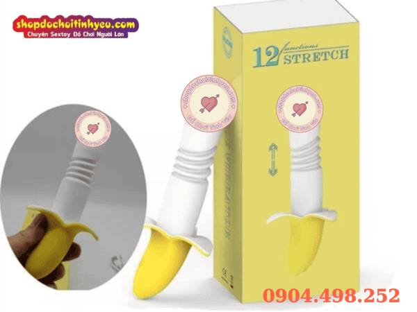 Máy rung hình quả chuối với chế độ thụt mạnh đa năng