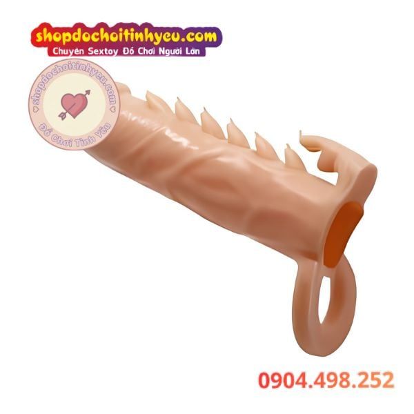 Dương Vật Giả Rỗng Ruột Quai Đeo Rung Gai Răng Sói Mềm Dẻo
