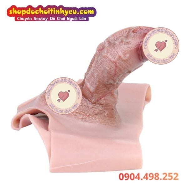 Dương Vật Giả Rỗng Ruột Thân To Có Gân Liền Quần Silicon