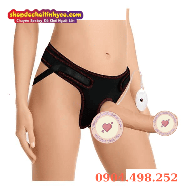 Dương Vật Giả Rung Kèm Dây Đai Đeo Điều Khiển Remote INGEN