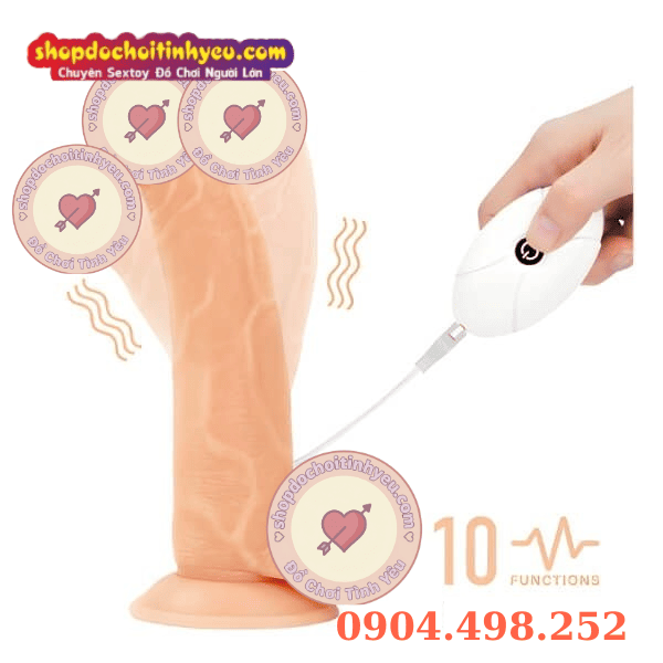 Dương Vật Giả Rung Kèm Dây Đai Đeo Điều Khiển Remote INGEN